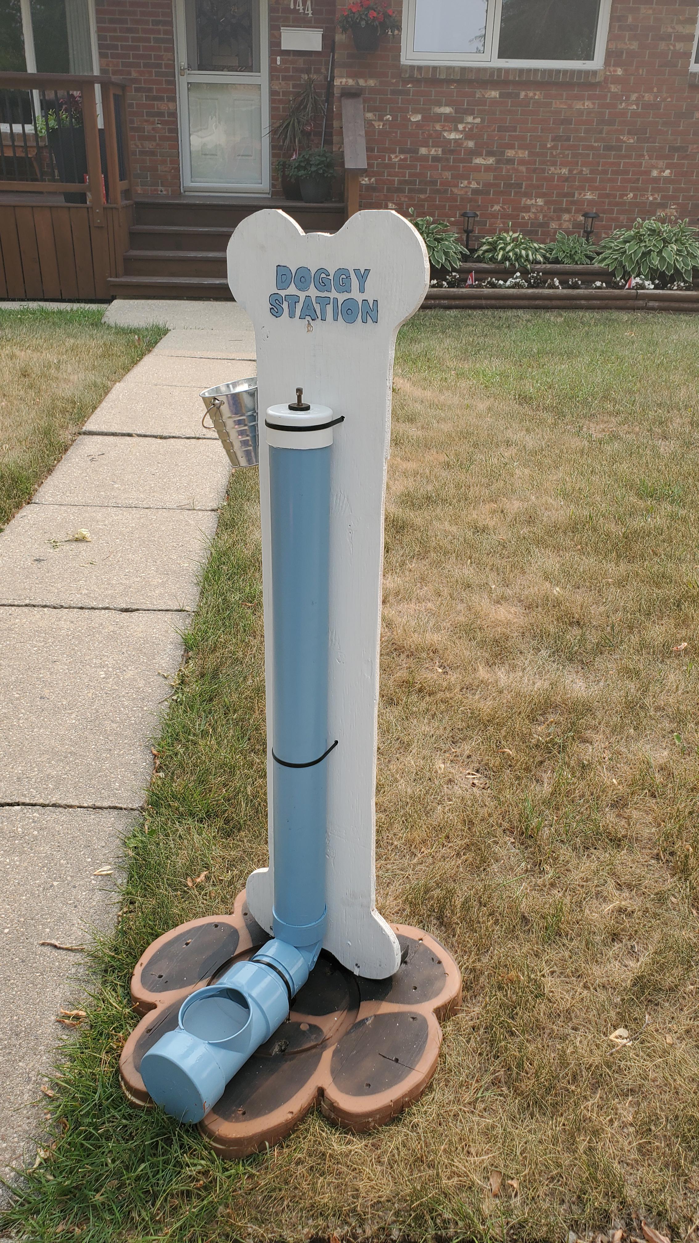 A neighbour put out a doggy station with treats and water. To help ...